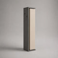 Colonna bagno alta rettangolare in MDF nero e beige con anta 35 x 35 x 180 cm