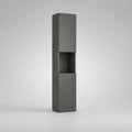 Colonna bagno in MDF grigio antracite con ante e vano aperto 35 x 35 x 180 cm