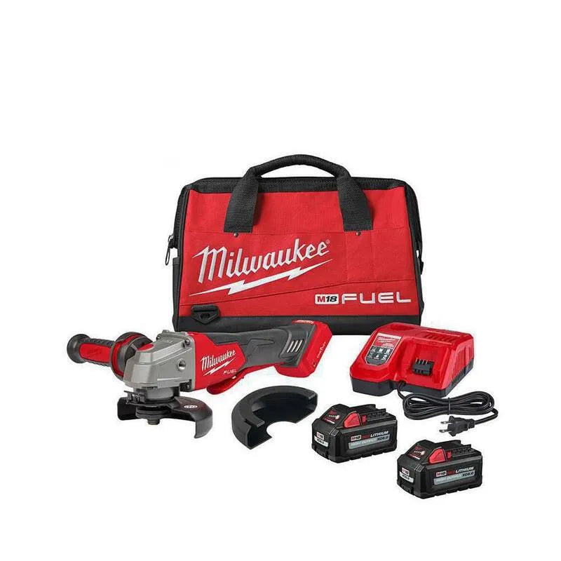 Milwaukee FUEL 18V M18 Kit di macinatrice frenante, 4-1/2 in., 5 in., Design senza cordone, senza spazzole