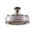 Home Decorators Collection Home Decoratori Collezione Ventilatore da soffitto, 22 in., Telecomando, da interno, da esterno, Nickel spazzolato