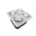 Ventilatore di scarico del bagno di soffitto con luce 4-Bulb, tecnologia a infrarossi, 90 CFM, 270, bianco