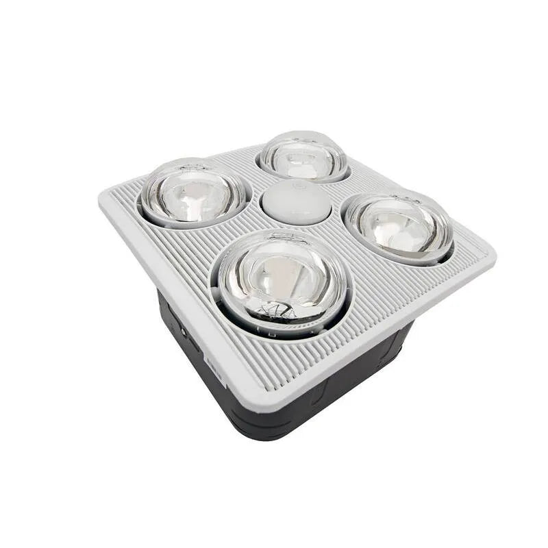 Ventilatore di scarico del bagno di soffitto con luce 4-Bulb, tecnologia a infrarossi, 90 CFM, 270, bianco