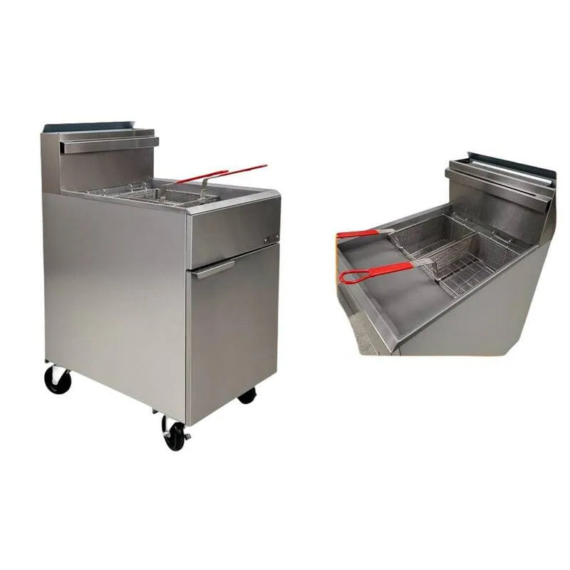 Commerciale 36 qt, 150000 BTU, ETL, Commercial-Grade Design, Natura Gas friggitrice 70 lbs, Acciaio, 150,000 BTU