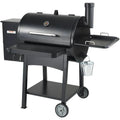 Griglia portatile in pellet di legno, 8-in-1, Fumo pellet 580 mq, Design compatto portatile, Nero
