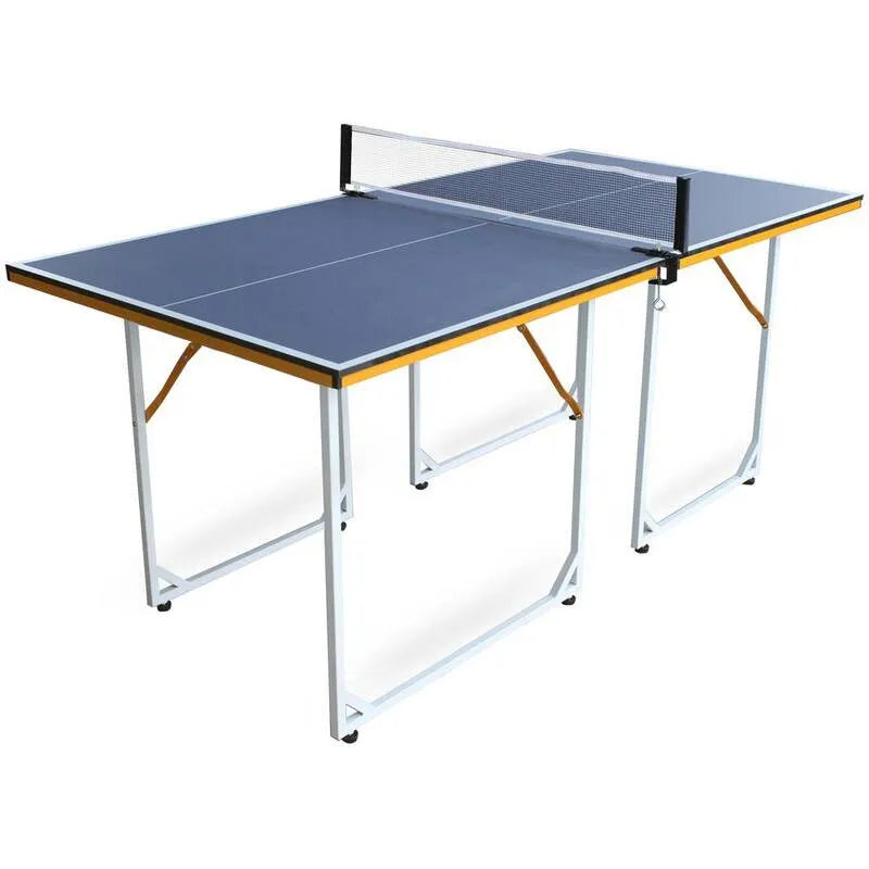 Tavolo da tennis pieghevole a metà dimensione, design pieghevole, 6 ft, 2 Paddles e 3 Balls per interni all'aperto