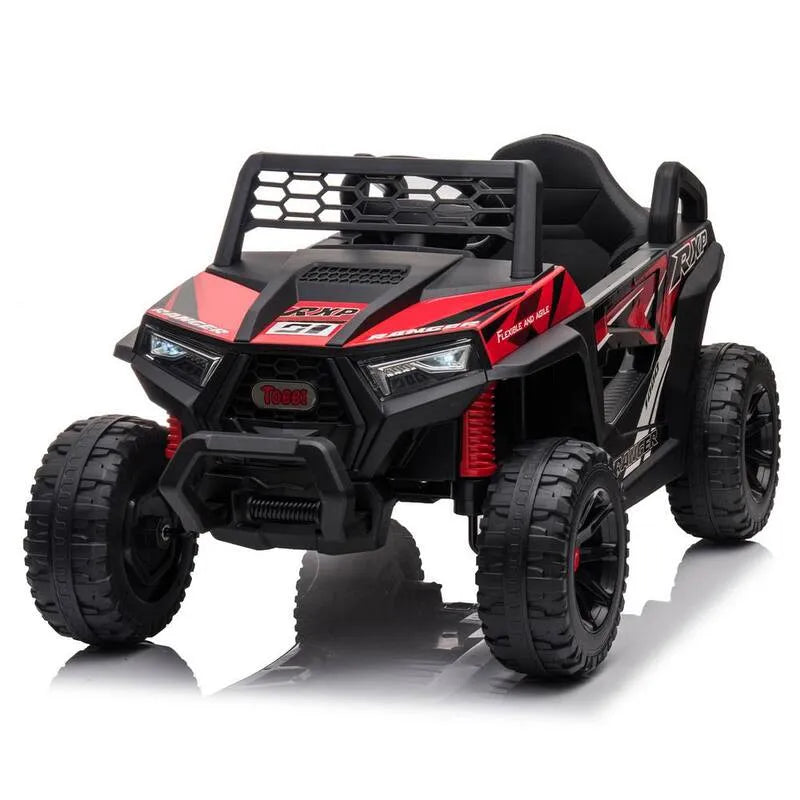 12-Volt bambini cavalcare su UTV Electric Car con musica in nero e rosso