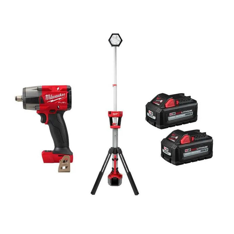 Milwaukee Gen-2 Torre luce, 18V, 1/2 in., Design senza fili, 6. 0Ah Batterie, M18, senza spazzole, 6.0Ah