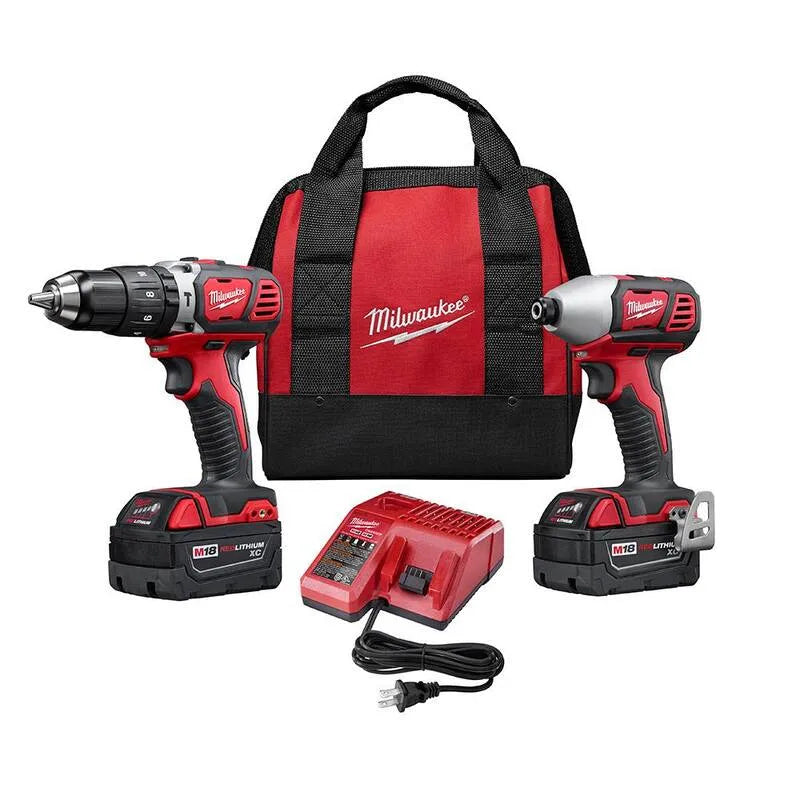 Kit Combo avvitatore a impulsi di Milwaukee 2-utensile, 18V, progettazione senza fili, M18, 3. 0 Ah, Caricabatterie, 3.0 Ah