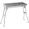 Griglia di carbone portatile, Acciaio inossidabile, Design compatto portatile, esterno, argento