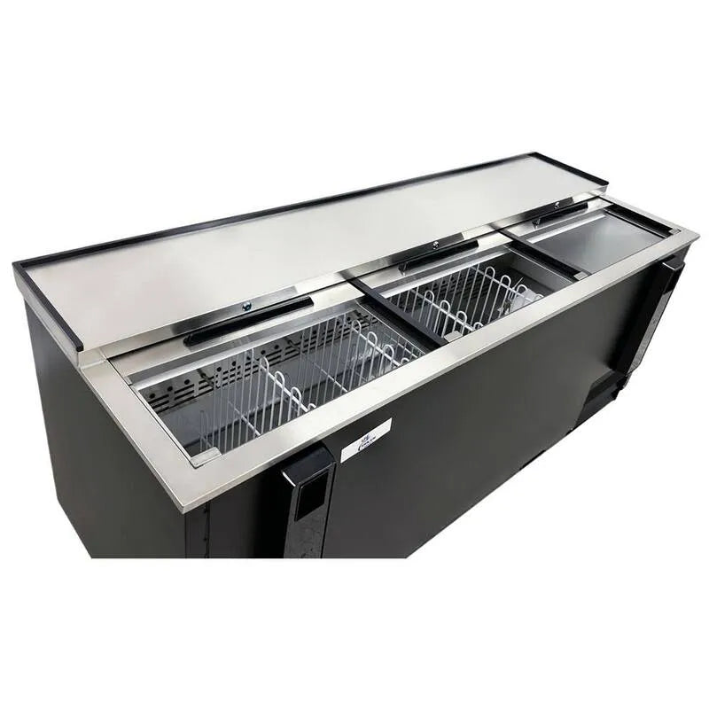 W 22, Commerciale-Grade Design, Single Zone Commerciale Orizzontale bevande bottiglia e Vino Cooler in Nero, 22.8 cu. ft