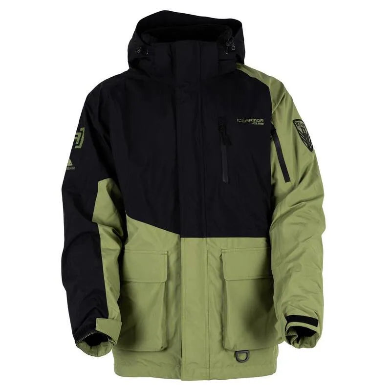 Delta dell'Armor del Ghiaccio Float Parka XL Green e nero Folds of Honor