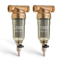 WSP2PK21 Reusable Inter House Spin Giù filtri per acqua di sedimentazione, alloggiamento chiaro 2-Pack, con 200 e 100 micron dimensioni