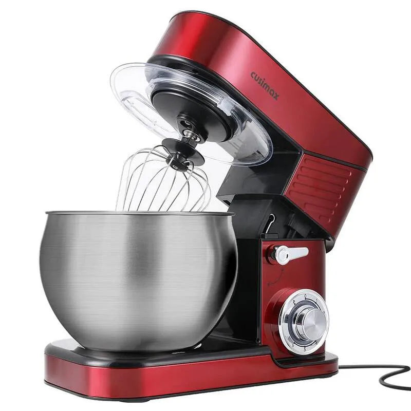 3-velocità Velocità Vino rosso Stand 3Speed, 6. 5 Qt, gancio di traino, protezione spruzzi, miscelatore e Whisk, acciaio inossidabile, 6.5 Qt