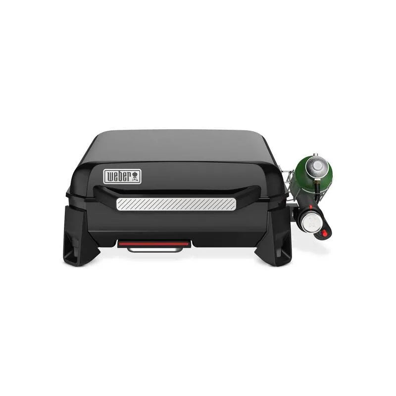 Weber 1-Burner piatto superiore Grill, 17 in., Design compatto portatile, Propano liquido, Nero, grigliate in alto