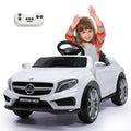 6-Volt, telecomando, concesso in licenza, Mercedes Benz Electric auto Kid Ride su auto con e musica, Bianco, Veicoli elettrici per bambini