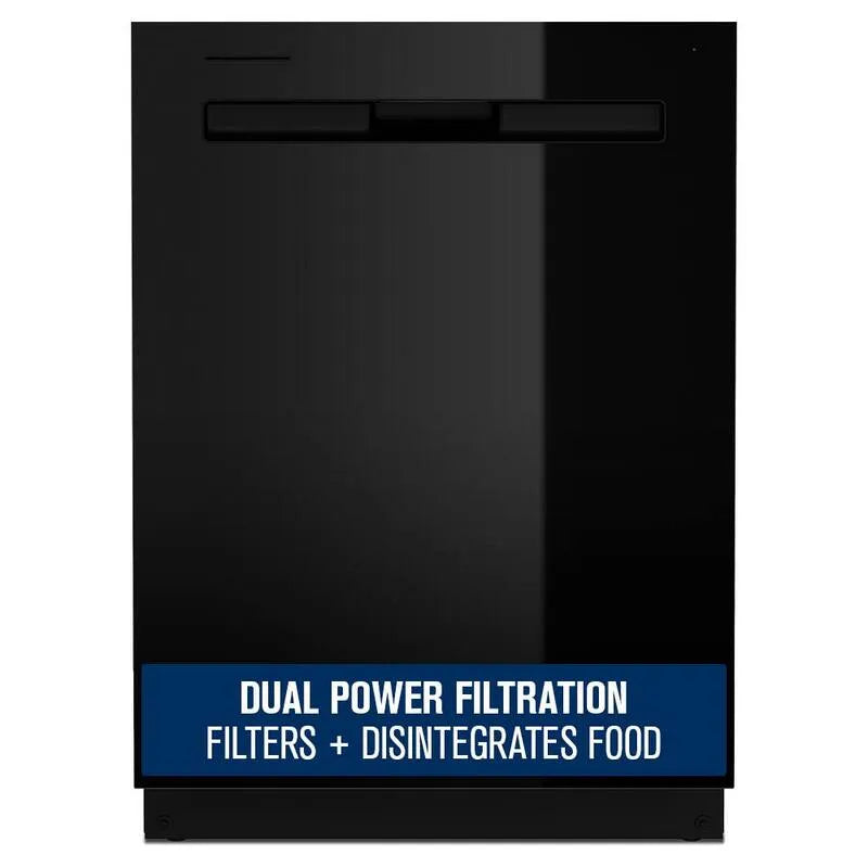 Maytag 24 in. nero superiore controllo Lavastoviglie con doppia filtrazione di potenza, 47 dBA