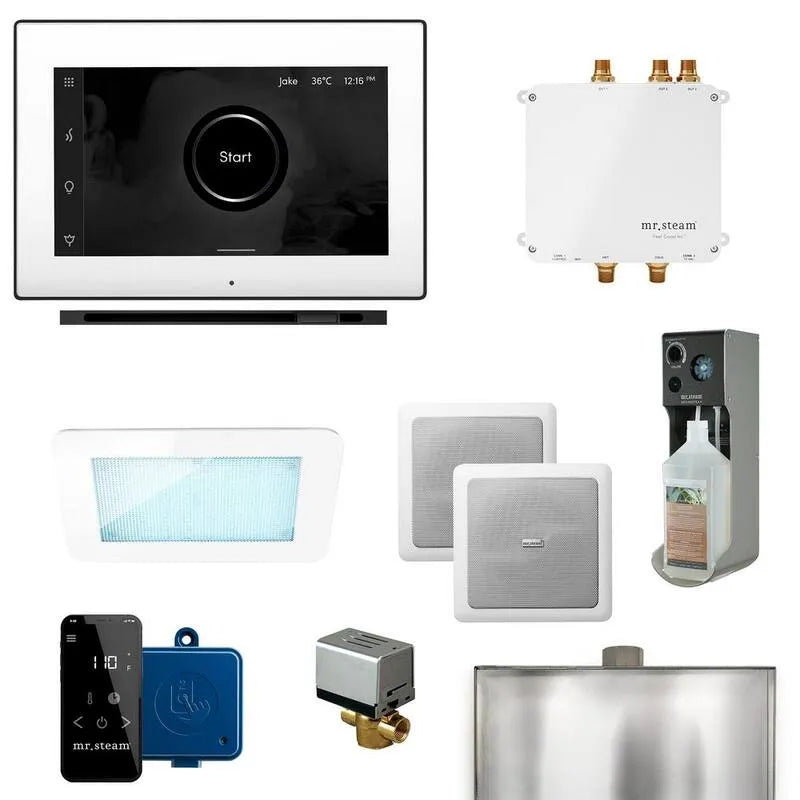 Kit di controllo del generatore di vapore programmabile lineare, Brewing programmabile, Bliss, Bianco, Nero opaco, Generatori di vapore per doccia