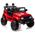 12V Ride su camion auto con controllo remoto sospensione della molla, 3 velocità, luci LED, Rosso, Veicoli elettrici per bambini