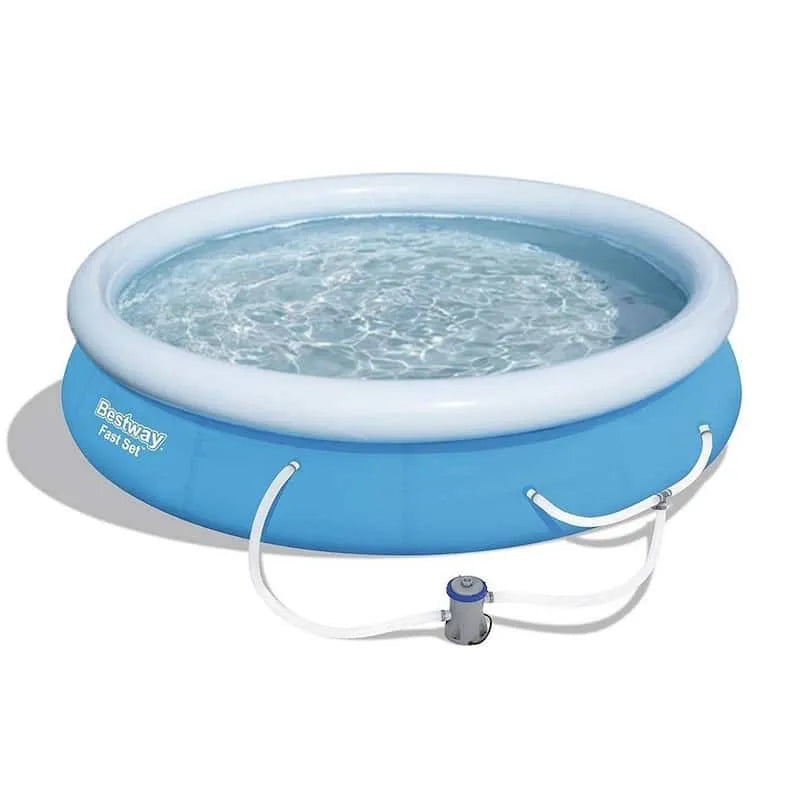 Pompa di Bestway, 12 ft, 30 in., Set veloce gonfiabile sopra la piscina di terra con la pompa del filtro