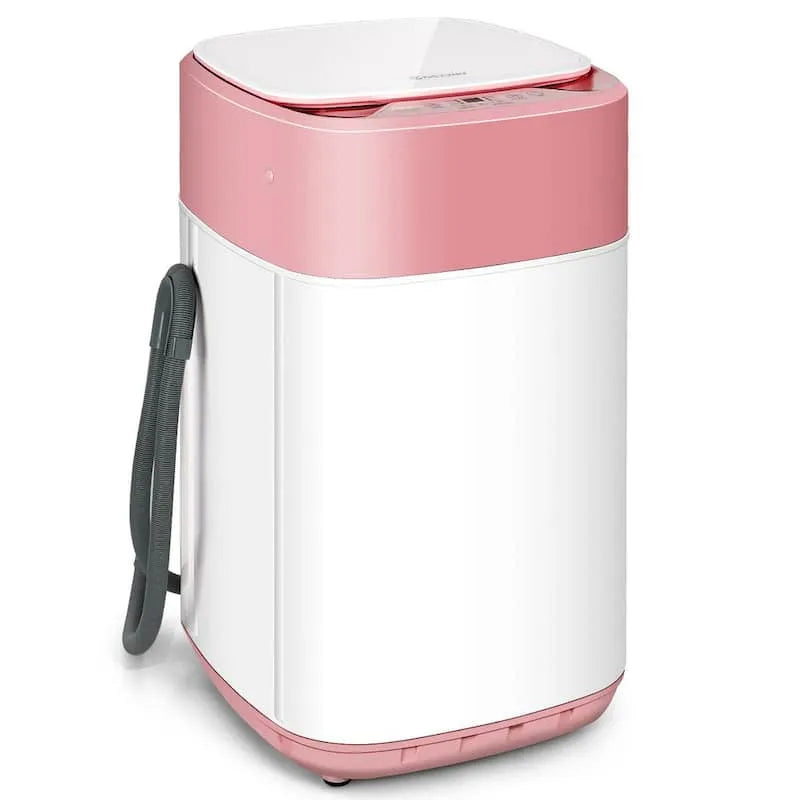 Lavabo di carico portatile completamente automatico, 1 cu. ft, Design compatto portatile, Rosa, Lavatrice portatili