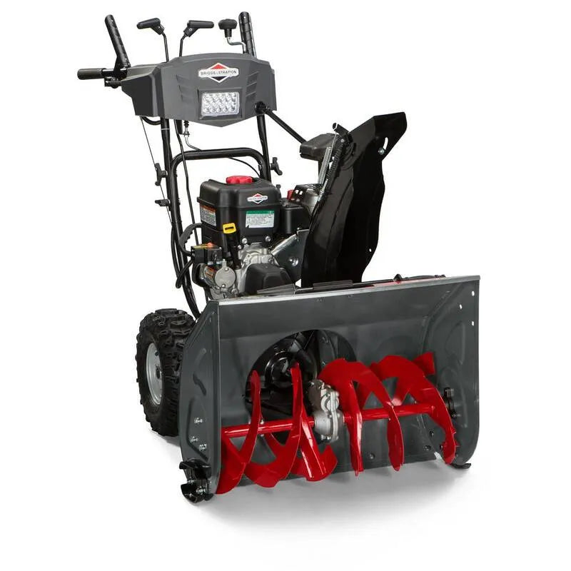 Briggs & Stratton, 27 in. Ventilatore da neve a gas elettrico di avviamento a due stadi, Nero, ventilatori di neve di Gas