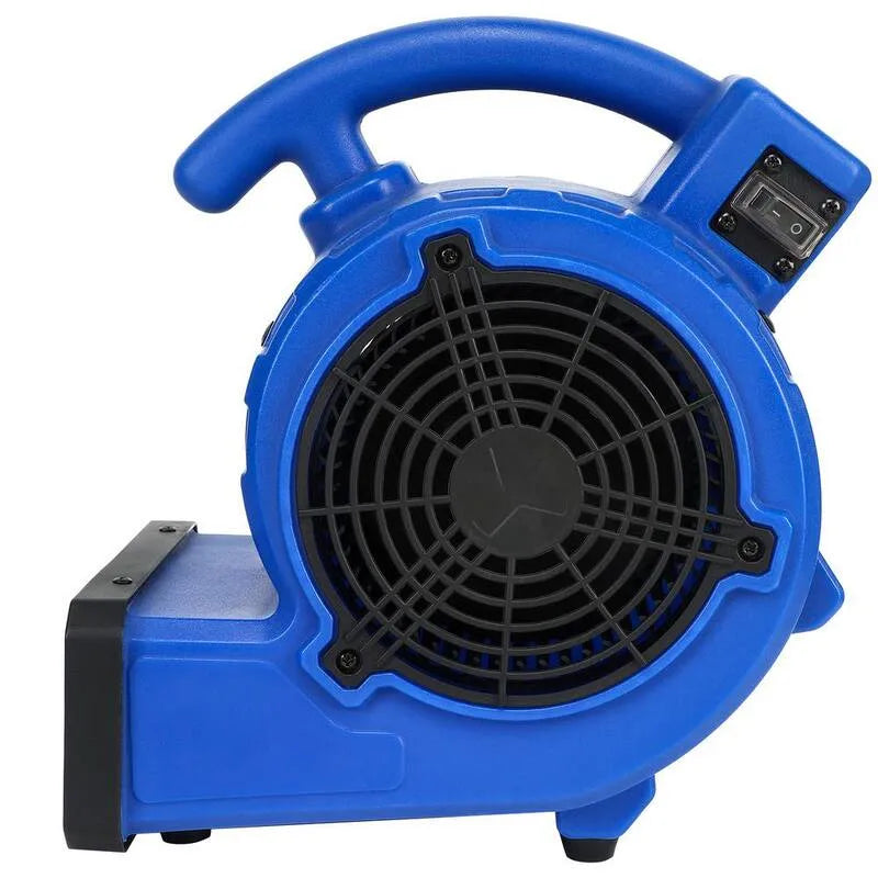 12 pollici, 12 pollici. Mini ventilatore da pavimento in blu 305 CFM per danni all'acqua, 305 CFM, 12 in