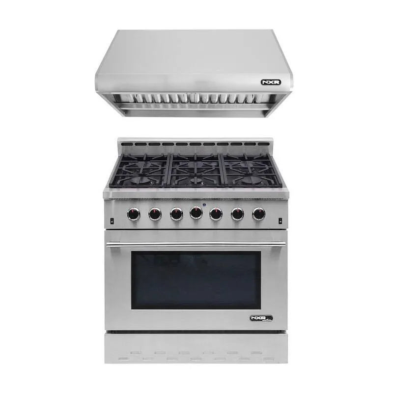 Gamma di gas, Acciaio inossidabile, Cucina a convezione, 36 in., 5. 5 cu. ft, Entree, Nero, 5.5 cu. ft, Acciaio inox/Nero, Cucine a gas con forno singolo