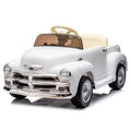12V Kids Ride su auto con licenza Chevrolet 3100 Pickup batteria auto elettrica alimentata con telecomando per invecchiato 3+, progettazione senza fili, Bianco, Veicoli elettrici per bambini