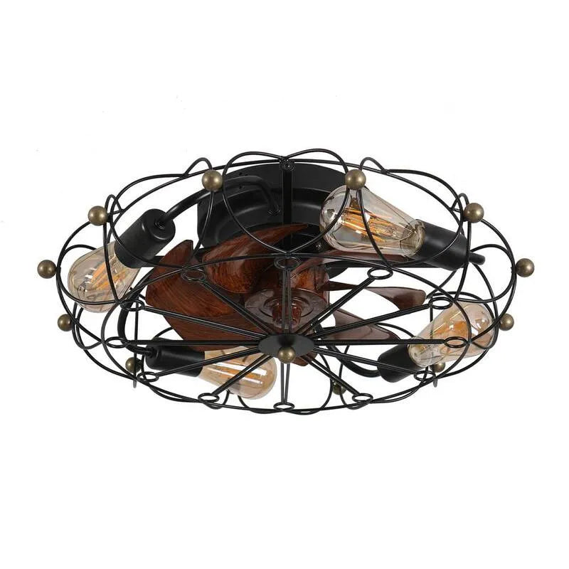 Ventilatore da soffitto, 20 pollici, telecomando, da interno, Nero, Telecomando Circolazione dell'aria, 20 in, Ventilatori da soffitto con luce