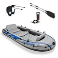 Intex, Escursione 5 Gonfiabili Rafting e Pesca Barca con Oars Plus