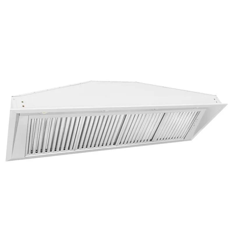 Cappa aspirante, Cappa, 700 CFM, 58 in., Acciaio inossidabile, Installazione incorporata, Acciaio inox spazzolato, Cappucci a catena