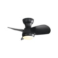 Ventilatore da soffitto, telecomando, 23 in., 3 lame in ABS nero, interno, dimmerabile