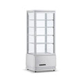 Garvee, 18 pollici 3. 5 Cu. ft. Refrigerato Display Case da banco Display Frigorifero in bianco, Frigoriferi professionali, 18 in, 3.5 cu. ft