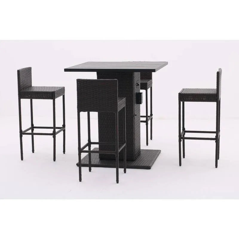 Cornice esterno Bistro Conversation Bar Set, 5 pezzi, metallo, 5 pezzi