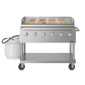 Grill commerciale portatile all'aperto del propano, acciaio inossidabile, progettazione commerciale-classe, progettazione compatta portatile, propano liquido, 48 in.