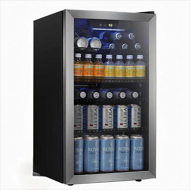 120 lattine, Acciaio inossidabile, 19. 29 in., Bar / Ufficio / uso domestico, 19. 29 in. Raffreddatore a singola zona con scaffali regolabili, 19.29 in