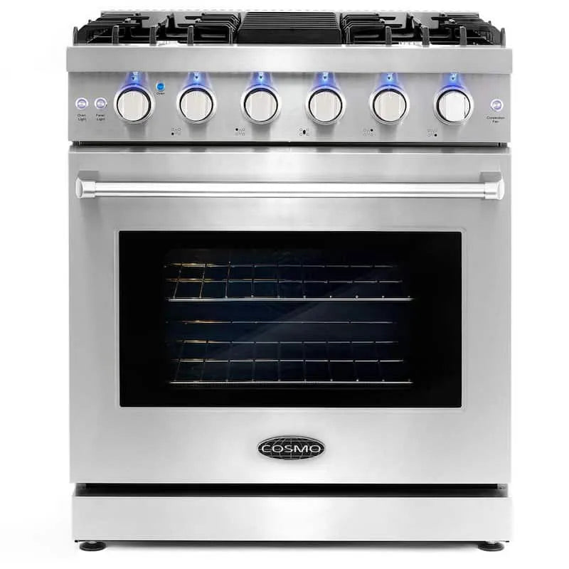 Gamma di gas, Acciaio inossidabile, Cucina a convezione, 30 pollici, 4. 5 cu. ft, Collezione di Haven 4. 5 cu, Forno a convezione, Luci a LED a maglia, 4.5 cu. ft