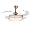 Ventilatore da soffitto, 42 pollici, telecomando, interno, con telecomando, oro, 42 in