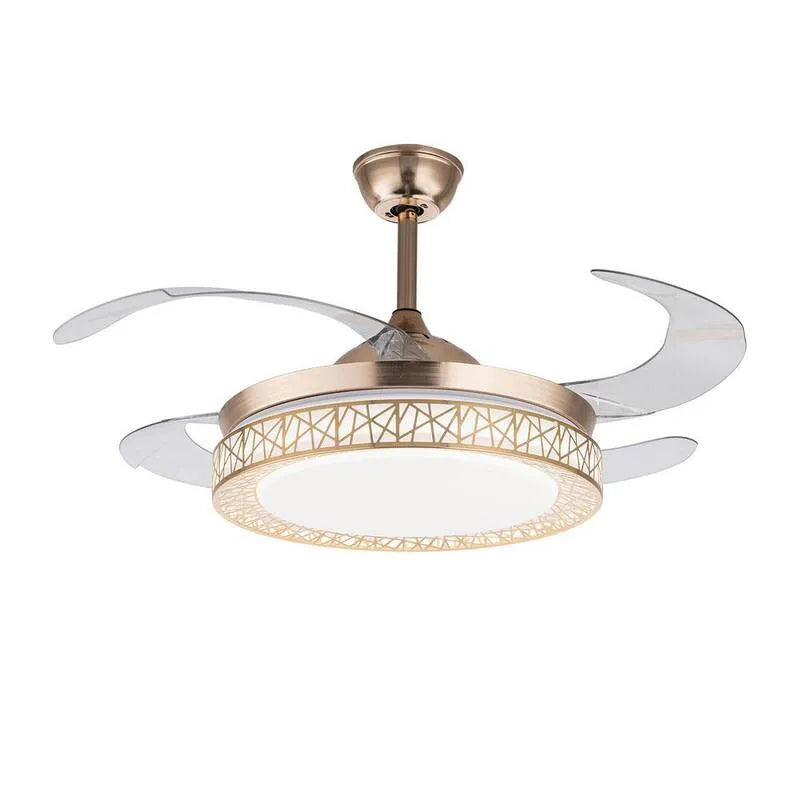 Ventilatore da soffitto, 42 pollici, telecomando, interno, con telecomando, oro, 42 in