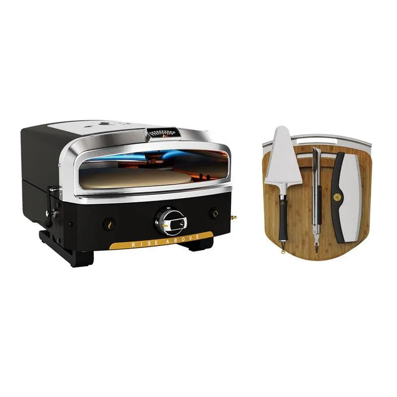 Forno per pizza all'aperto a doppio pannolino, forno con kit per la frusta, propano liquido, Versa16