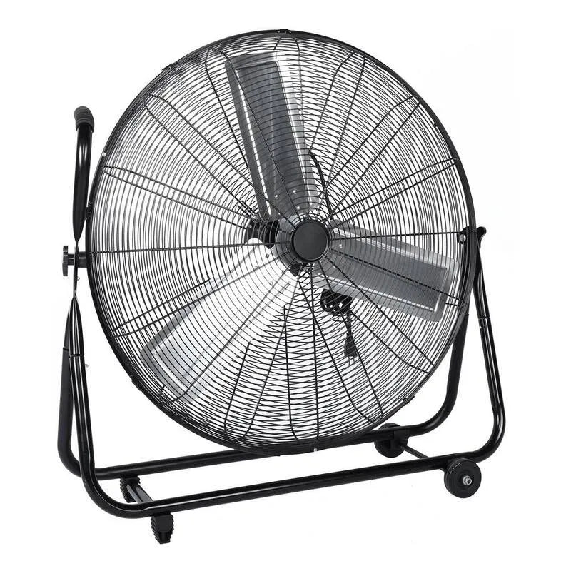 30 in., 30 in. 3 velocità ventilatore industriale ventilatore in metallo nero con Roll Booster e 360° regolabile inclinazione
