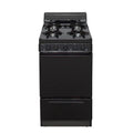 Gamma di gas, 20 in., 2. 42 cu. ft, Gas Cooking Appliance con configurazione del bruciatore, Nero, 2.42 cu. ft, Cucine a gas con forno singolo