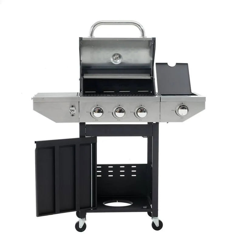 Grill portatile in acciaio inossidabile all'aperto, Design portatile compatto, Propane liquido, Bianco