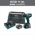 Kit driver-Drill Makita 2. 5Ah Hammer, Design senza fili, Design compatto portatile, 40V, 1/2 in., senza spazzole, 2.5Ah
