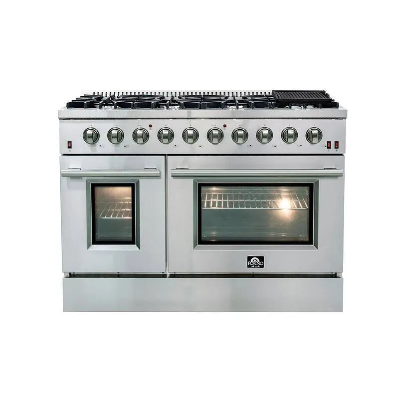 Gamma di gas, 48 pollici, 6. 58 cu. ft, Acciaio inossidabile, gas di cottura Appliance con configurazione del bruciatore, 6.58 cu. ft