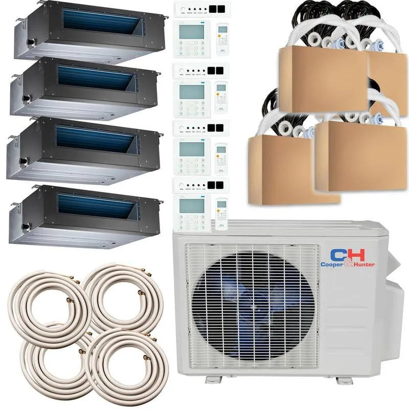 4-Duct sistema mini-split 4Duct, 3 Ton, 22, 5 SEER, 36000 BTU, 230V, Funzione di calore