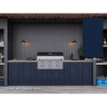 Armadio di stoccaggio 17 pezzi, 121. 25 in., 34. 5 in., 28 in., Island-Mount Design, Miami, da esterno, Blue, 121.25 in, 34.5 in