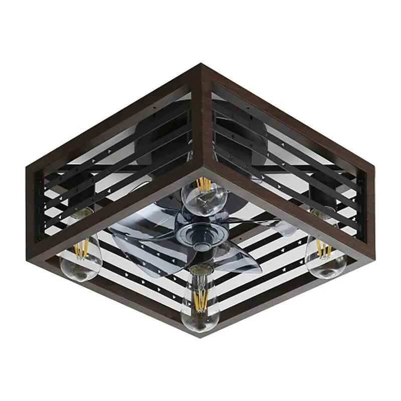 Ventilatore da soffitto 17. in. Caged marrone interno, telecomando, Circolazione dell'aria a controllo remoto
