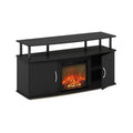 Stand TV Camino elettrico in legno, 47. 24 in., Jensen 47. 24 in., Nero, 47.24 in, Americano/nero, Stampa TV a posto