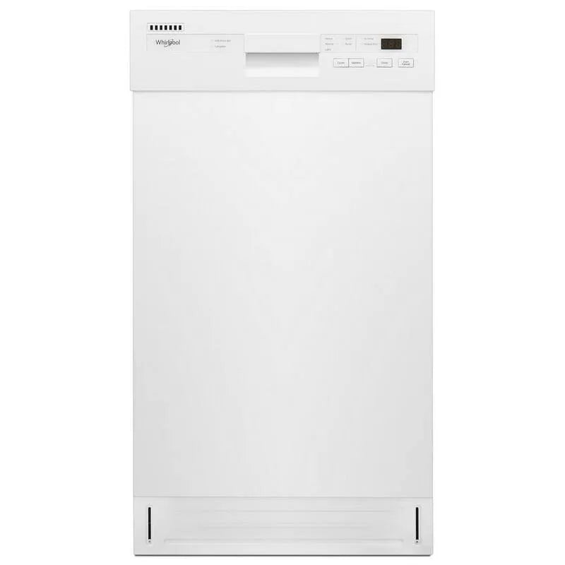 5-Cycles Whirlpool 18 in. Lavastoviglie frontale standard incorporata in bianco con 5 piani 50 dBA